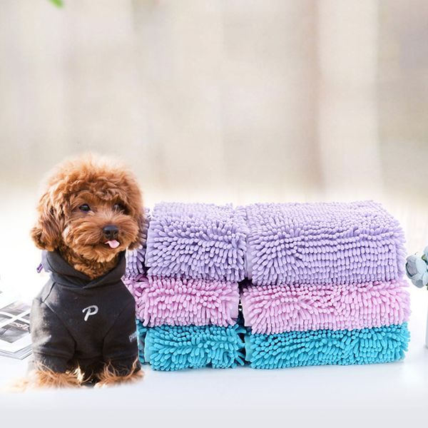 

35*60/35*80cm multipurpose pet drying towel ultra-absorbent dog bath towel blanket fiber chenille puppy dog pet supply