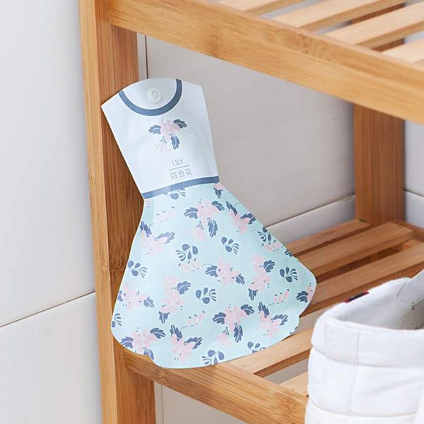 

cute dress shape sachet air fresh hanging wardrobe fragrance bag scented sachet pouch home drawer closet car freshener packets