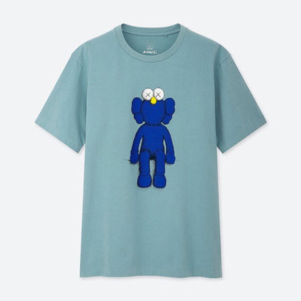 

2020 designer men's and women's t-shirt high-quality cotton round neck kaws joint couple printed short-sleeved summer ing, White