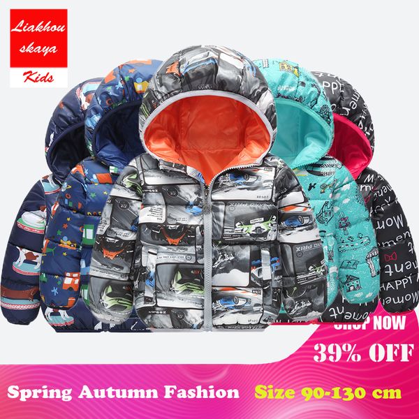

liakhouskaya весна / осень легкие детские зимние куртки 2019 новых детей верхняя одежда для девочек теплый вниз толстовки пальто мальчика па, Blue;gray