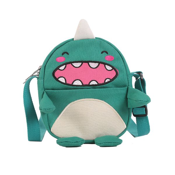

2019 japanese ins harajuku funny little dinosaur cute cartoon canvas new small bag slung retro student female shoulder bag
