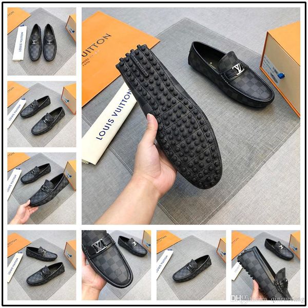 

designer men loafers driving shoes slip on moccasins mens soft leather shoes men flats luxury brands mocassin homme red casual male shoe, Black