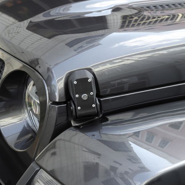 Copertura decorativa per chiusura a scatto per chiusura cofano per Jeep Wrangler JL 18 Accessori interni auto221h