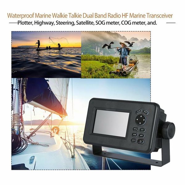 

2019 new waterproof marine walkie talkie dual band radio hf marine transceiver built-in gps receiver 50 channels