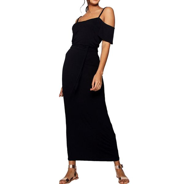 

2018 dress female fashion women summer dinner strap strapless casual beach dress vestidos robe, Black;gray