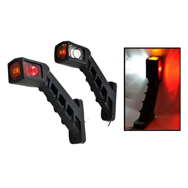 

2x 12/24 volt recovery side marker outline led lights lamps trailer truck lorry