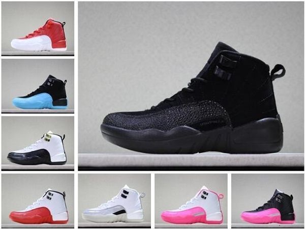 

boys girls 12 12s kids basketball shoes childrens 12s gym red pink and white purple french blue toddlers birthday gift with shoes