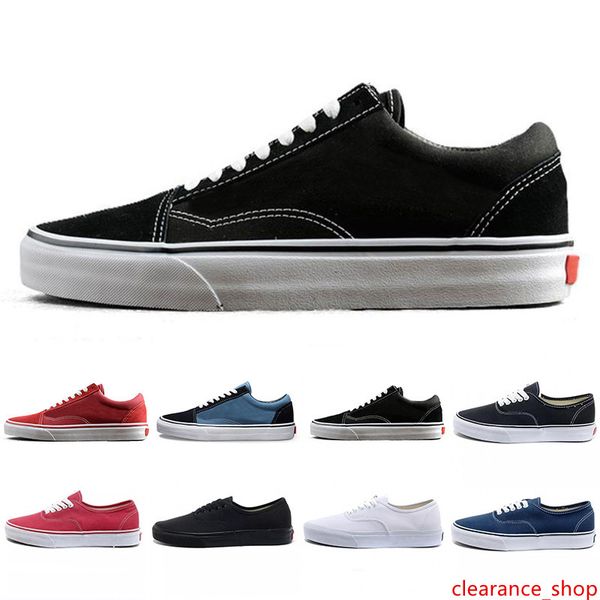 

old skool canvas mens casual shoes black white blue red classic fashion men women trainers sports sneakers skate shoe 36-44