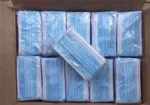 

50pcs/lot disposable face masks with elastic ear loop 3 ply breathable anti dust air pollution respirator protective mouth mask dhl e31301