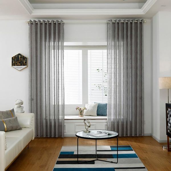 

1pcs modern curtains home solid tulle curtains windows yarn drapes sheer for living room bedroom decoration windows