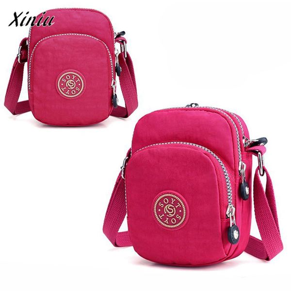 

xiniu quality handbag for female women's fashion 2019 solid waterproof nylon printing zipper crossbody shoulder bags