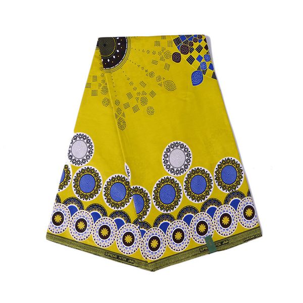 

yellow pagnes african real dutch wax 6yard african fabric 100% cotton print wax 2019 new arrivals