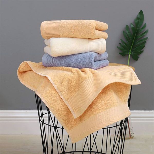 

factory wholesale plain business towel cotton 140g thick l towels 32 strands soft and absorbent customizable logo