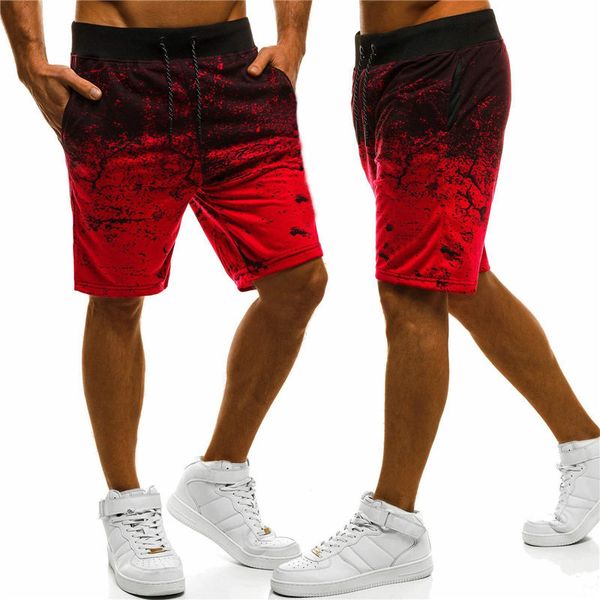 

mens designer shorts european and american style mens sports shorts fashion print males casual slim shorts, White;black