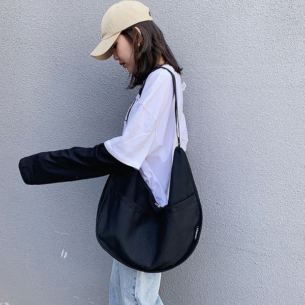 

women shoulder bag new fashion canvas bag large capacity dumplings messenger female casual crossbody bags
