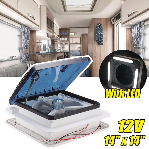 

motorhomes vents fan 11'' 14'' exhaust fan caravan accessories manual control for rv motorhome trailer with led 12 volt