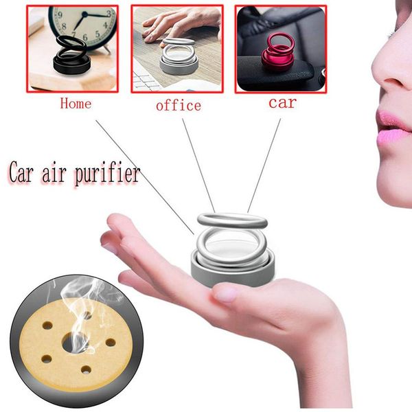 

dual-ring rotating car air fresher solid perfume interior purifier