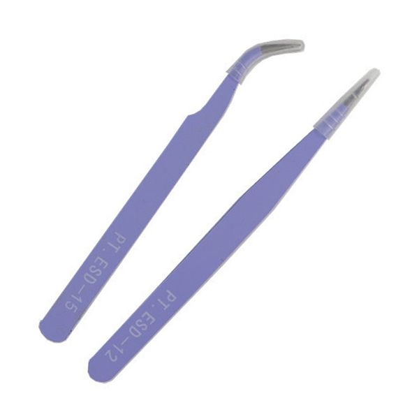 

for macaron color anti-static tweezers elbow straight 2 piece set nail diy diamond painting tool 3 color can be