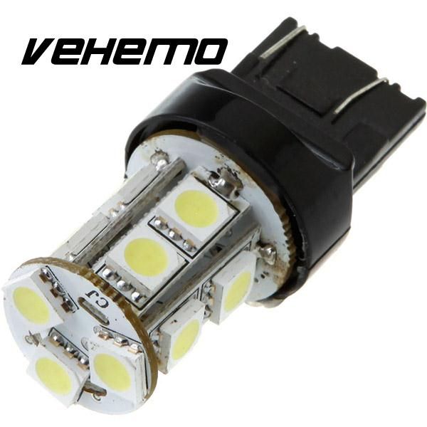 

2x cool white t20 7443 13 smd led car stail rear reverse light bulb