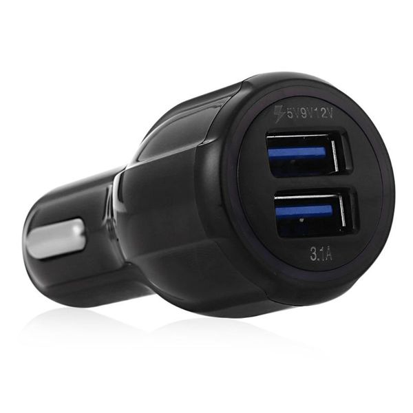 

mini portable car charger dual usb port for phone fast charging indicator light adapter #lr20