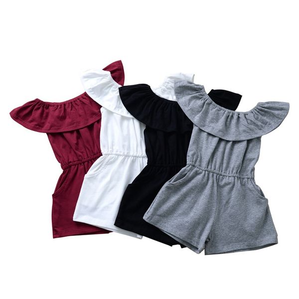 

baby girl summer jumpsuit sleeveless shorts infant girl princess romper onesies bodysuit clothes 2020 new 5 colors, Blue