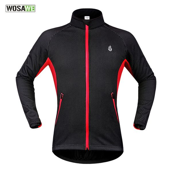 

wosawe fleece thermal winter windbreaker motorcycle jacket men windproof coat ciclismo clothing long sleeve motocross jackets