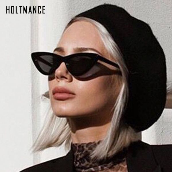 

cat eye sunglasses women vintage cateye sun glasses ladies brand retro female shades cute uv400, White;black