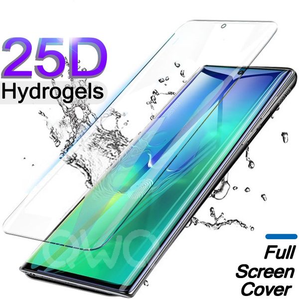 Protetor de tela de hidrogel macio para Galaxy S21 Ultra Cobertura completa Samsung S20 S10E S10 Lite Note 20 10 Plus Film TPU