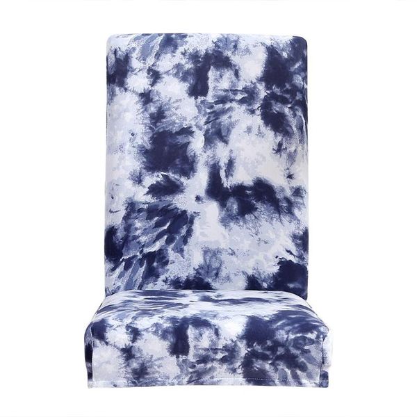 

graffiti pattern thin stretch chair cover removable seat slipcover navy blue