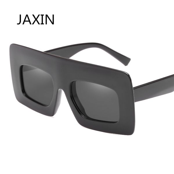 

2019 exaggeration oversized women men square sunglasses brand design vintage colorful cool personality female male sun glasses, White;black