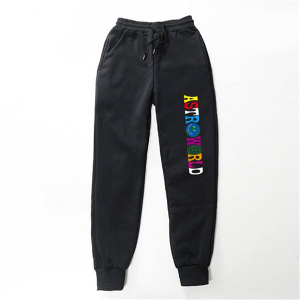

men's pants travis scoastroworld women men printing joggers streetwear sweatpants trousers, Black