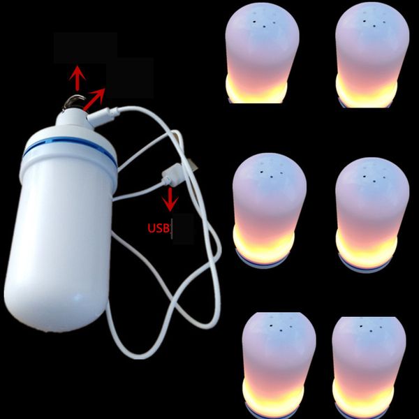 

gravity sensor usb 6w flame bulb 220v led flame effect fire light bulbs flickering emulation decor led lamp