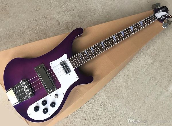 

customized manufacturers wholesale and retail optimal price custom purple 4 string bass electric guitar with mahogany neck, body and distres