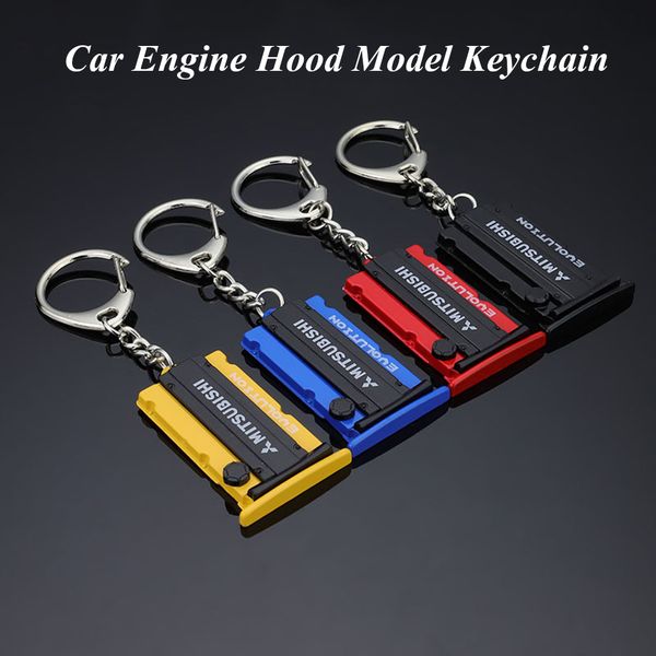 

car engine hood model keychains metal key ring keyfob auto parts key chain keyrings boy men business gift keychain(opp bag, Silver