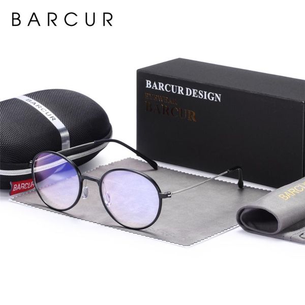 

barcur new computer glasses round anti blue light eyeglasses optical eye spectacle uv blocking gaming filter eyewear, White;black