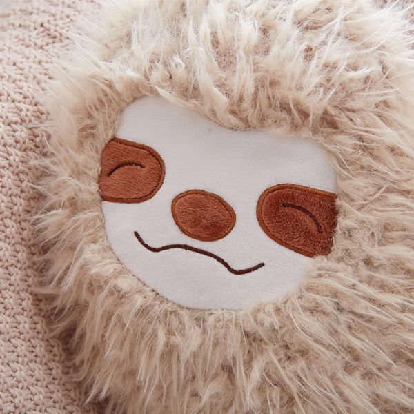 

furry sloth cushion stuffed animal plush toy gifts for kids home sofa decor 66cy