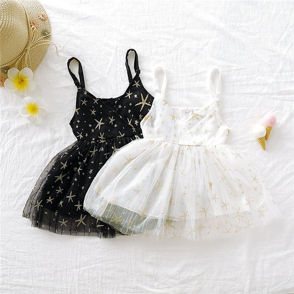 

0-24m kids baby girl lace princess dress sleeveless tulle tutu slip sundress 2019 summer baby girl clothes sequins star dress, Red;yellow