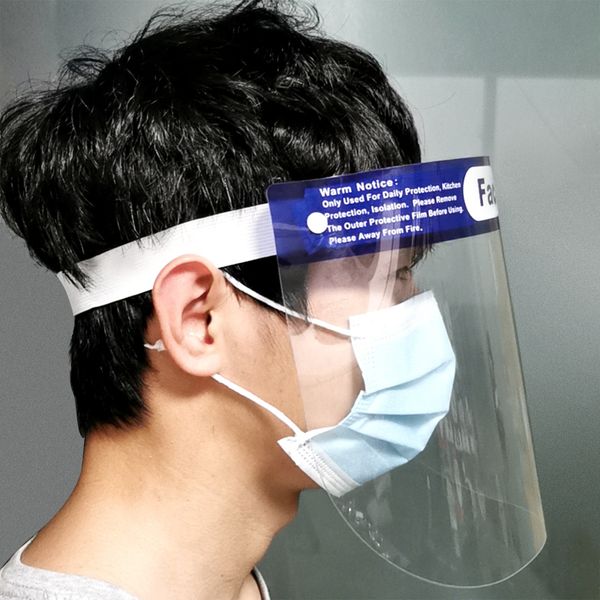 

100pcs transparent protective face shield anti-fog splash oil-splash proof full face mask protect shield anti-uv anti-shock safety mask