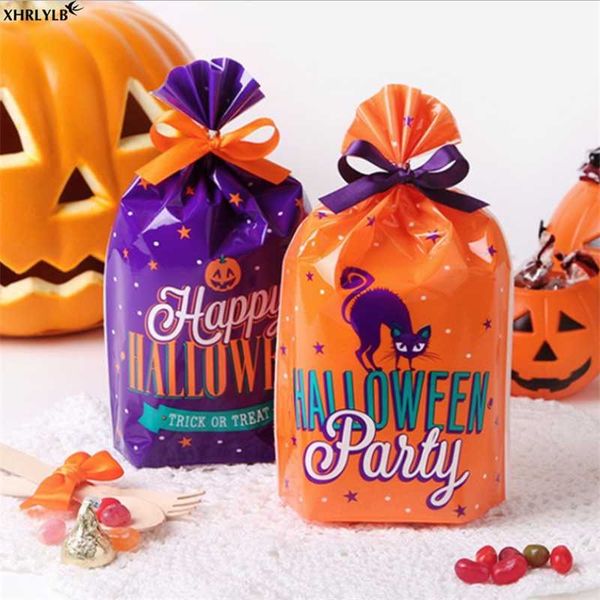 

xhrlylb halloween flat pocket cartoon cookie bag candy bag small gift jewelry net halloween decoration wedding decoration.7z