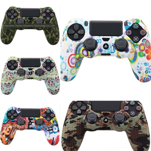 

vuses camouflage case silicone cover soft protection skin for controller dualshock 4 ps4