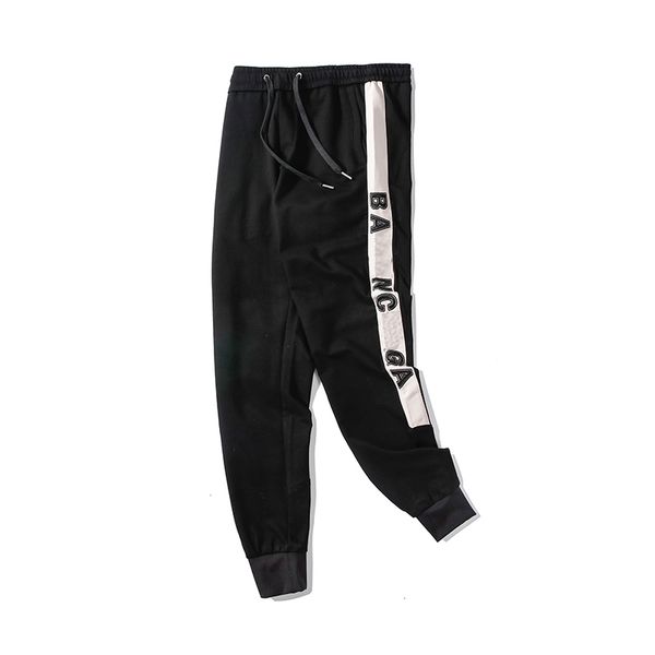 

brand mens and womens pants summer autumn fall fashion sport trousers legs side khaki letter embroidery winter full lsy98165, Black
