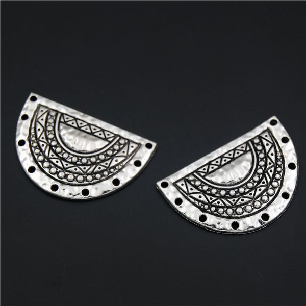 

15pcs antique silver half round chandelier charm pendant diy necklace jewellry findings a2346 beautiful necklaces pendants supplies