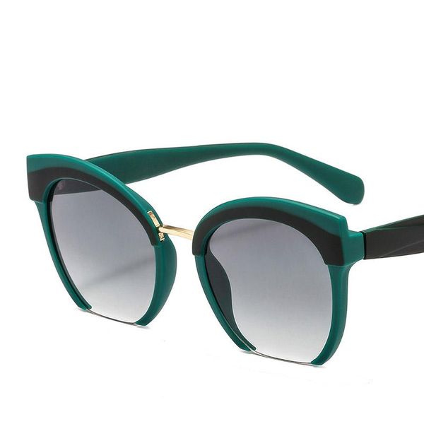 

trendy colored half frame cat eye sunglasses women brand eyeglasses street beat shopping oculos de sol gafas uv400 hzwkh