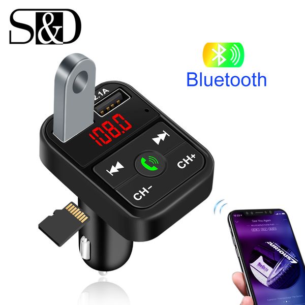 

car kit bluetooth handswireless fm transmitter tf card lcd mp3 player dual usb charger car accessories 2.1a phone charger