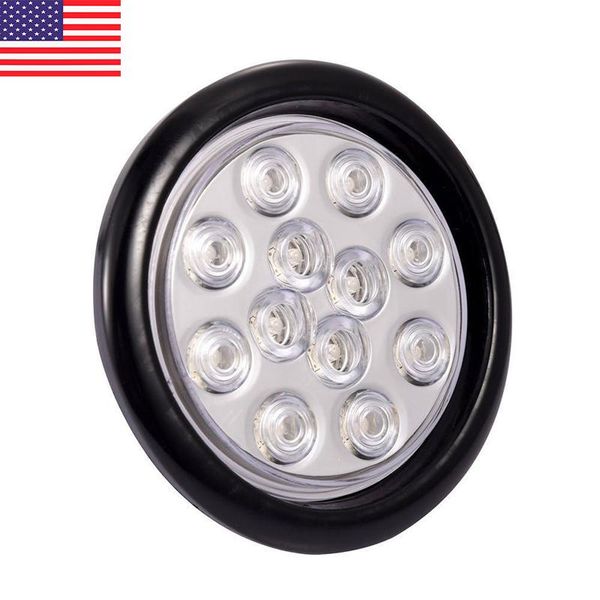 

new 12 led lights round variable color red and yellow spotlights usa in stok fast delivery lamps car steamship field lights