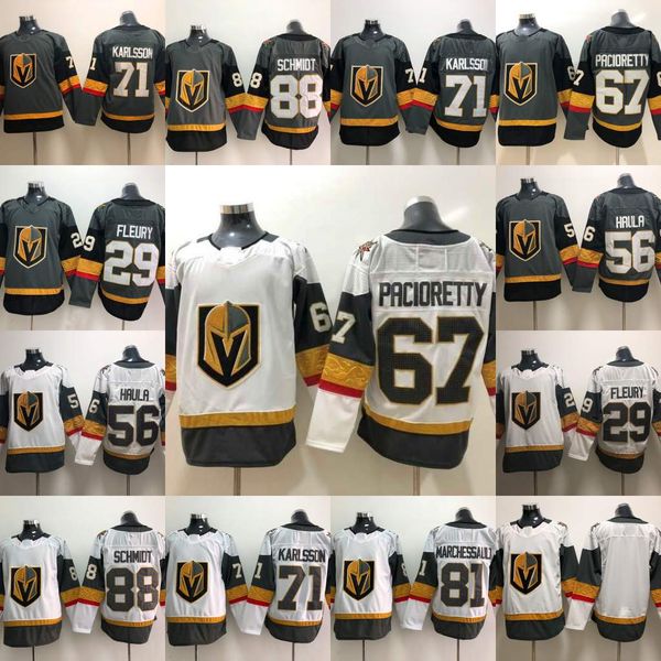 

Men's Youth Vegas Golden Knights Marc-Andre Fleury Max Pacioretty William Karlsson Erik Haula Nate Schmidt Hockey Jerseys In Stock