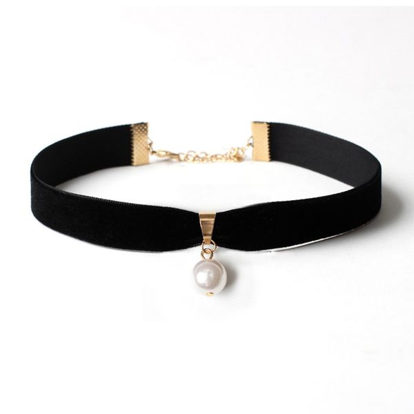 

yr253 velvet necklace necklace black decoration women gift preresent, Silver