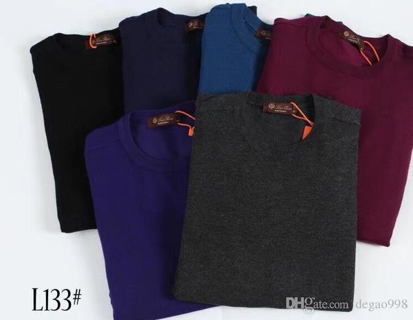 

loro pi*na sweater men's wear 2018 new autumn winter round collars with a british comfortable big size, White;black