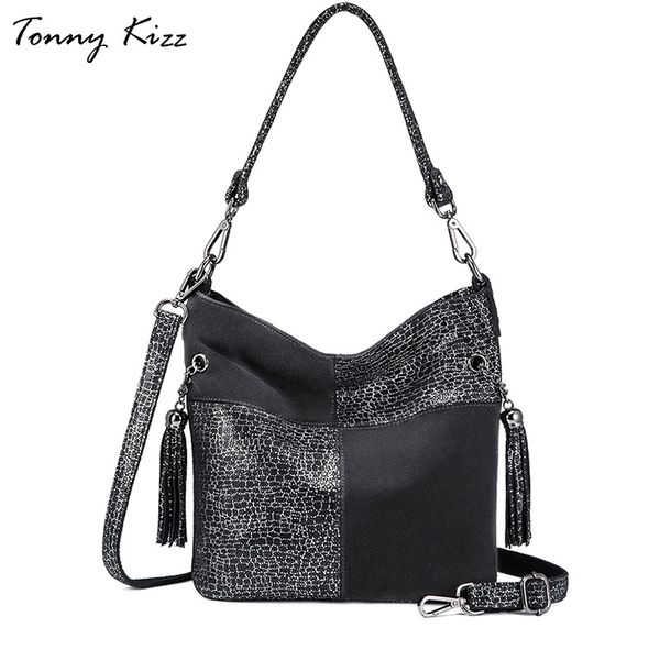

tonny kizz patchwork luxury handbags women shoulder bags designer genuine leather female tote bags ladies fashion crossbody