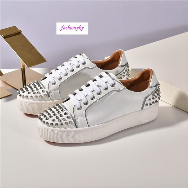 

мода новый мужской спайк носок донна плоские повседневные туфли krystal носок тренеры роскошные красные нижние кроссовки неопреновые мужские, Black